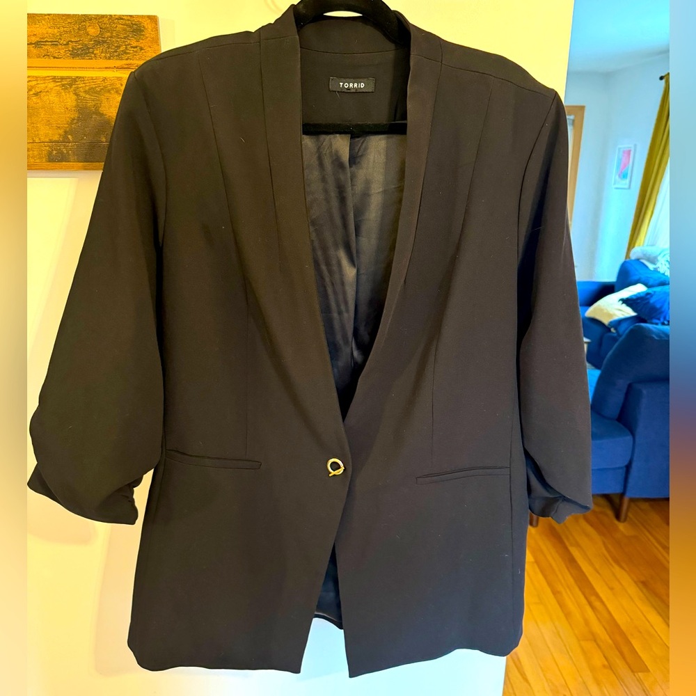 Women’s Torrid Size 2 Black Blazer EUC